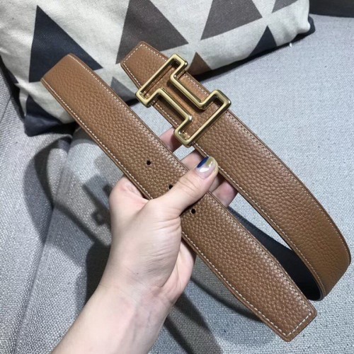 Super Perfect Quality Hermes Belts(100% Genuine Leather,Reversible Steel Buckle)-601