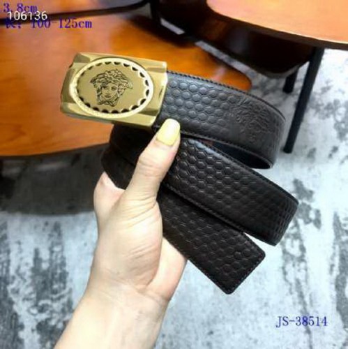 Super Perfect Quality Versace Belts(100% Genuine Leather,Steel Buckle)-376