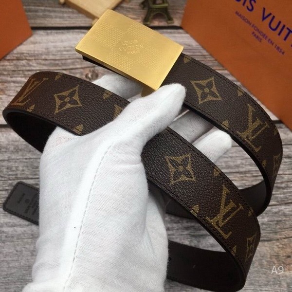 Super Perfect Quality LV Belts(100% Genuine Leather Steel Buckle)-2094