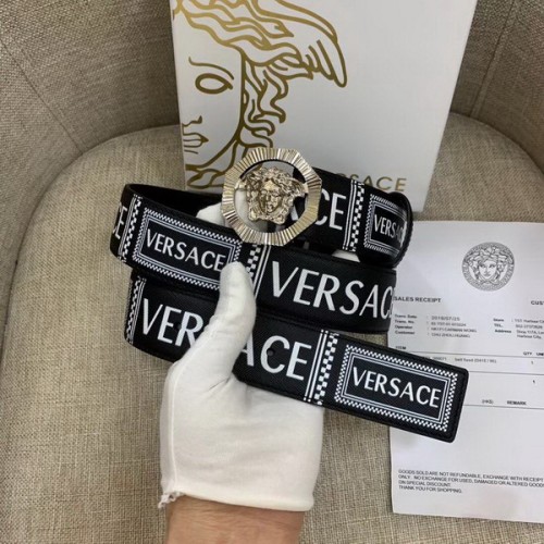 Super Perfect Quality Versace Belts(100% Genuine Leather,Steel Buckle)-689