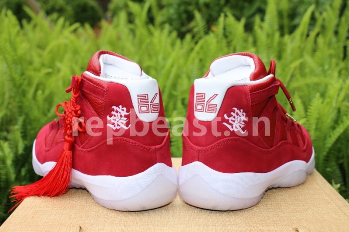 Authentic Air Jordan 11 Chinese New Year Red Custom Made
