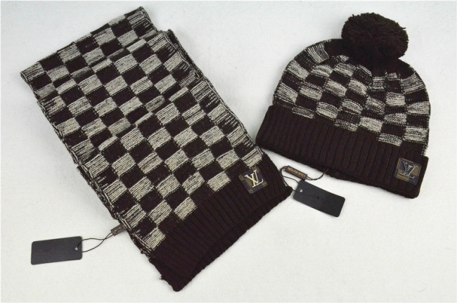 LV Wool Cap Scarf AAA-043