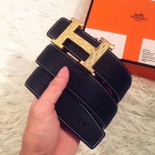 Super Perfect Quality Hermes Belts(100% Genuine Leather,Reversible Steel Buckle)-412
