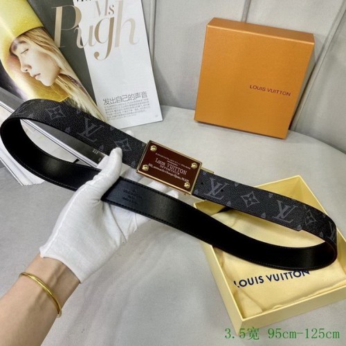Super Perfect Quality LV Belts(100% Genuine Leather Steel Buckle)-2675
