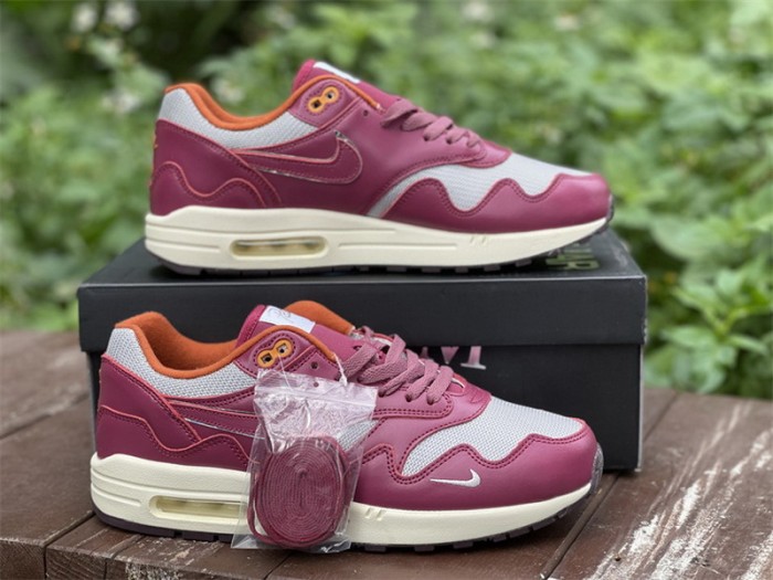 Authentic Patta x Nike Air Max 1 “Rush Maroon”