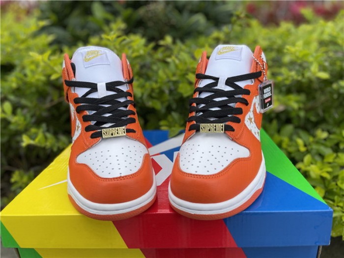 Authentic Supreme x Nike SB Dunk High”Stars Orange”