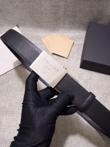 Super Perfect Quality Prada Belts(100% Genuine Leather,Reversible Steel Buckle)-013