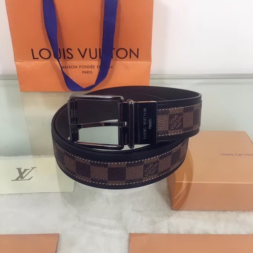Super Perfect Quality LV Belts(100% Genuine Leather Steel Buckle)-1307