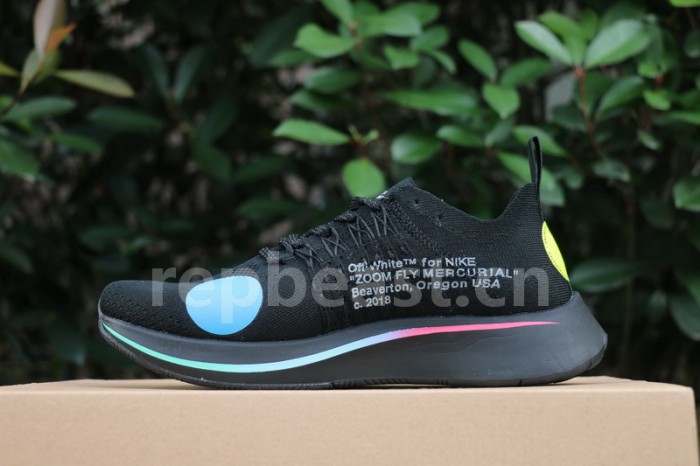 Authentic OFF-WHITE x Nike Zoom Fly Mercurial Flyknit Black