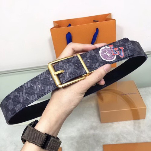 Super Perfect Quality LV Belts(100% Genuine Leather Steel Buckle)-1273