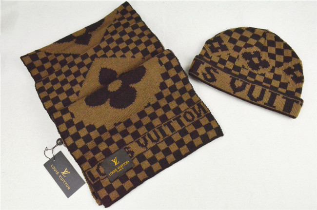 LV Wool Cap Scarf AAA-028