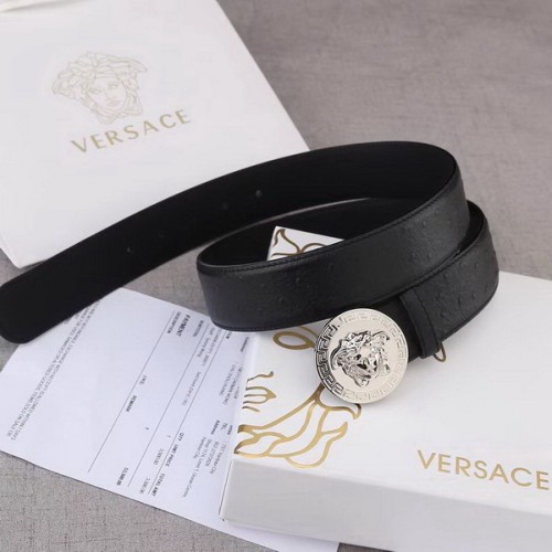 Super Perfect Quality Versace Belts(100% Genuine Leather,Steel Buckle)-494