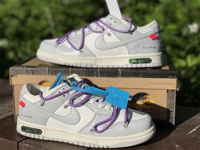 Authentic OFF-WHITE x Nike Dunk Low “The 50”  DM1602 125