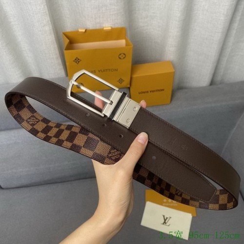 Super Perfect Quality LV Belts(100% Genuine Leather Steel Buckle)-2715