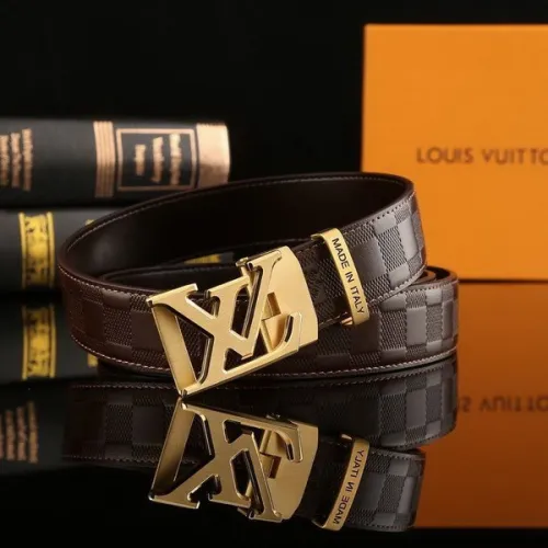 Super Perfect Quality LV Belts(100% Genuine Leather Steel Buckle)-2297
