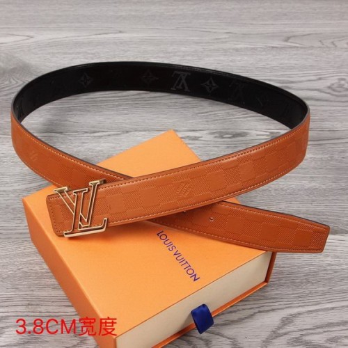Super Perfect Quality LV Belts(100% Genuine Leather Steel Buckle)-2333