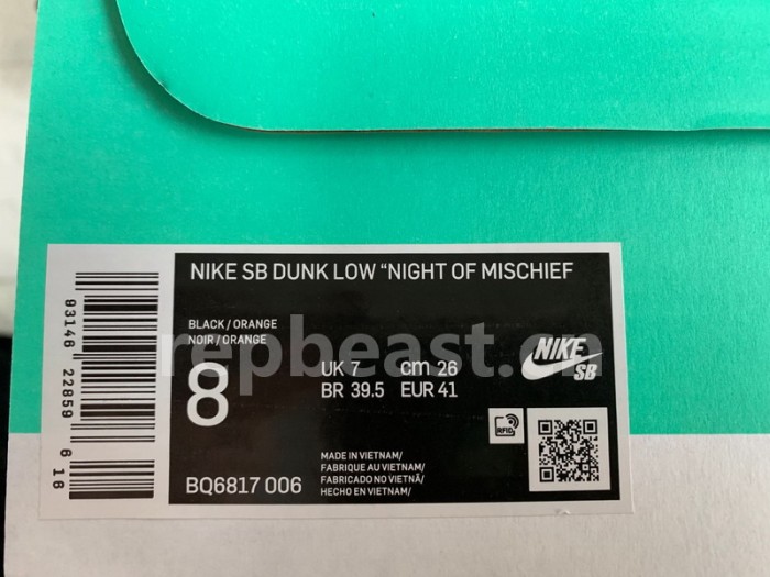 Authentic Nike SB Dunk Low “Night of Mischief”