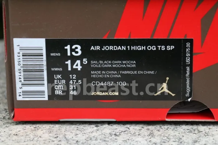 Authentic Travis Scott x Air Jordan 1 High OG TS SP