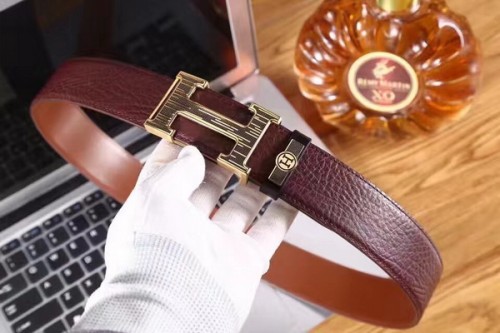 Super Perfect Quality Hermes Belts(100% Genuine Leather,Reversible Steel Buckle)-043