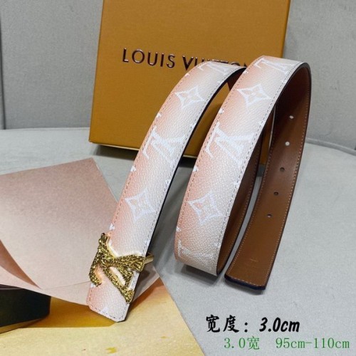 Super Perfect Quality LV Belts(100% Genuine Leather Steel Buckle)-2603