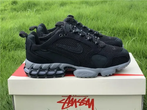Authentic Stussy x Nike Air Zoom Spiridon Caged 2 Black