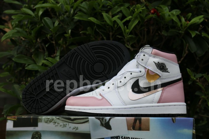 Authentic Air Jordan 1 White Pink