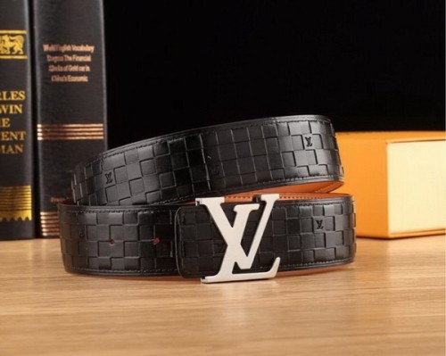 Super Perfect Quality LV Belts(100% Genuine Leather Steel Buckle)-2083