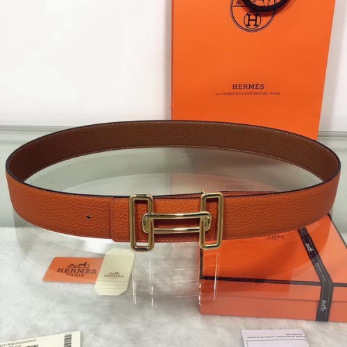 Super Perfect Quality Hermes Belts(100% Genuine Leather,Reversible Steel Buckle)-438