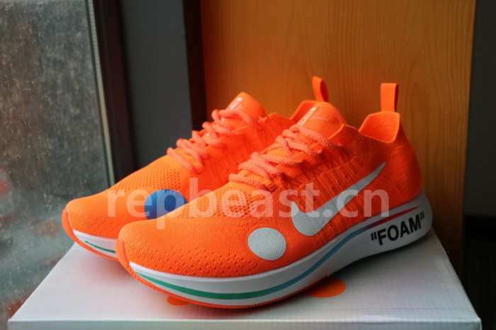 Authentic OFF White x Nike Zoom Fly Orange