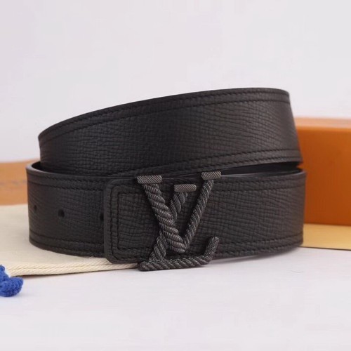 Super Perfect Quality LV Belts(100% Genuine Leather Steel Buckle)-1367