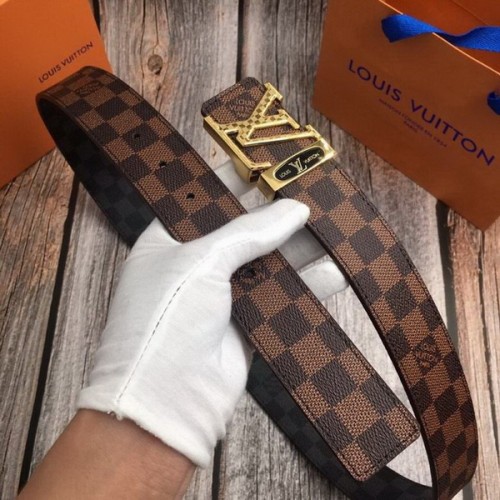 Super Perfect Quality LV Belts(100% Genuine Leather Steel Buckle)-2235
