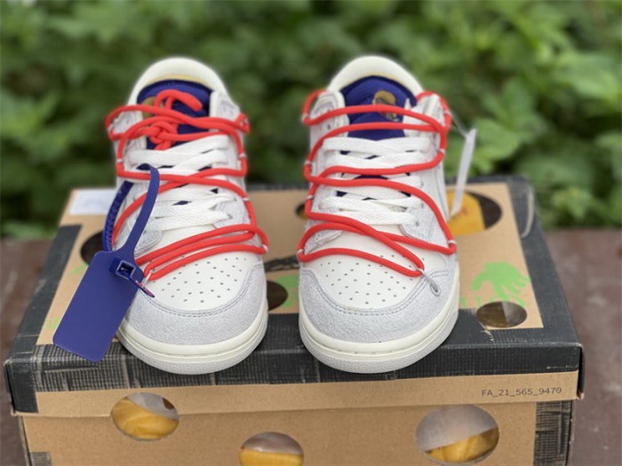 Authentic OFF-WHITE x Nike Dunk Low “The 50”  DM0950 110