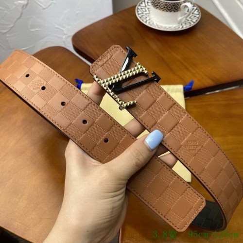 Super Perfect Quality LV Belts(100% Genuine Leather Steel Buckle)-2759