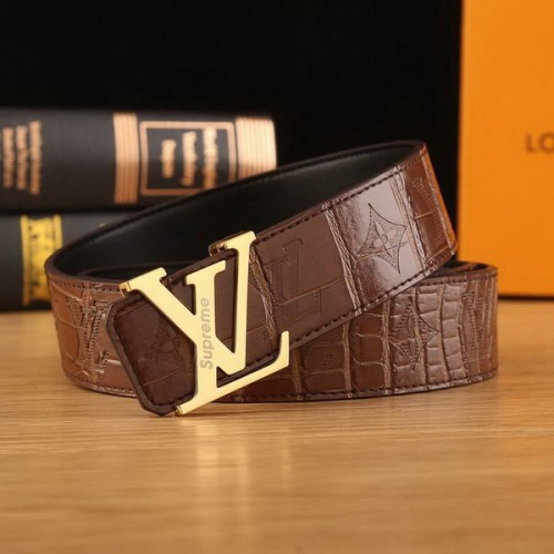 Super Perfect Quality LV Belts(100% Genuine Leather Steel Buckle)-2204