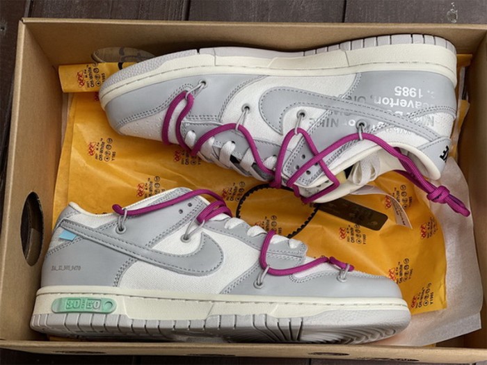 Authentic OFF-WHITE x Nike Dunk Low “The 50” DM1602 114