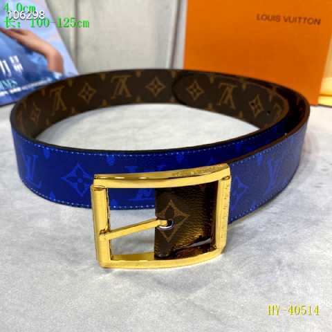 Super Perfect Quality LV Belts(100% Genuine Leather Steel Buckle)-2447