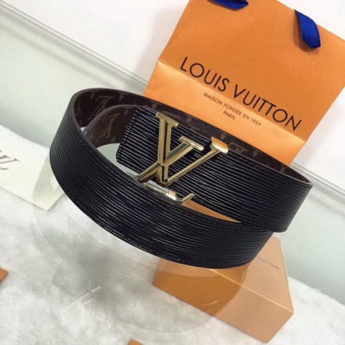 Super Perfect Quality LV Belts(100% Genuine Leather Steel Buckle)-1855
