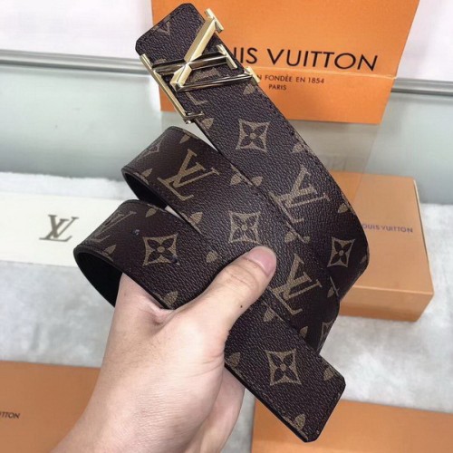 Super Perfect Quality LV Belts(100% Genuine Leather Steel Buckle)-1856