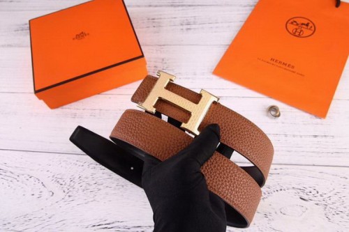Super Perfect Quality Hermes Belts(100% Genuine Leather,Reversible Steel Buckle)-499