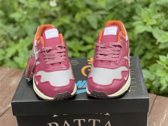 Authentic Patta x Nike Air Max 1 “Rush Maroon”