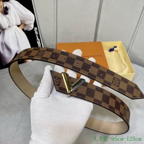 Super Perfect Quality LV Belts(100% Genuine Leather Steel Buckle)-2668
