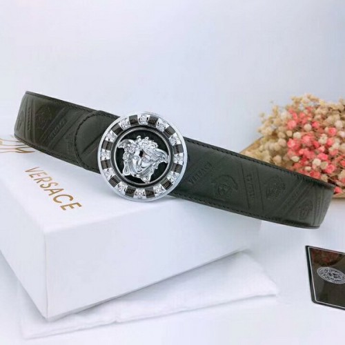 Super Perfect Quality Versace Belts(100% Genuine Leather,Steel Buckle)-205