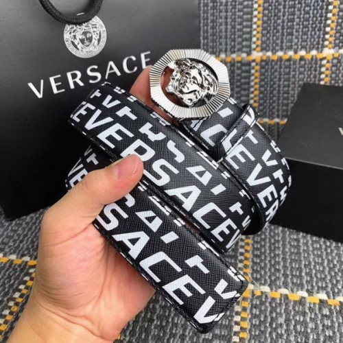 Super Perfect Quality Versace Belts(100% Genuine Leather,Steel Buckle)-189