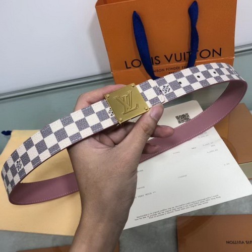 Super Perfect Quality LV women Belts(100% Genuine Leather,Steel Buckle)-133