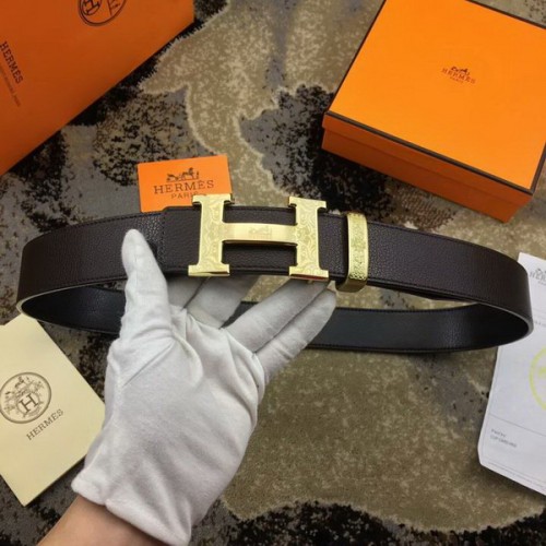 Super Perfect Quality Hermes Belts(100% Genuine Leather,Reversible Steel Buckle)-253
