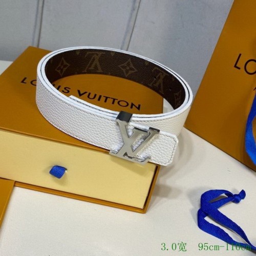 Super Perfect Quality LV Belts(100% Genuine Leather Steel Buckle)-2611