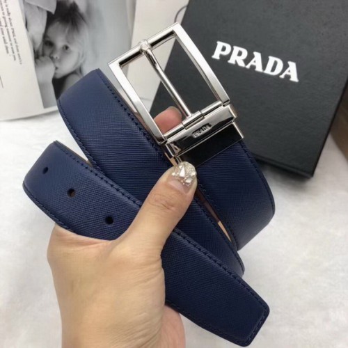Super Perfect Quality Prada Belts(100% Genuine Leather,Reversible Steel Buckle)-050