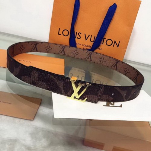 Super Perfect Quality LV Belts(100% Genuine Leather Steel Buckle)-1880