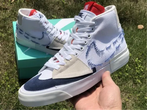 Authentic Nike SB Zoom Blazer Mid Edge  White GS