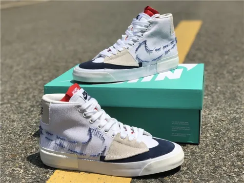 Authentic Nike SB Zoom Blazer Mid Edge  White GS